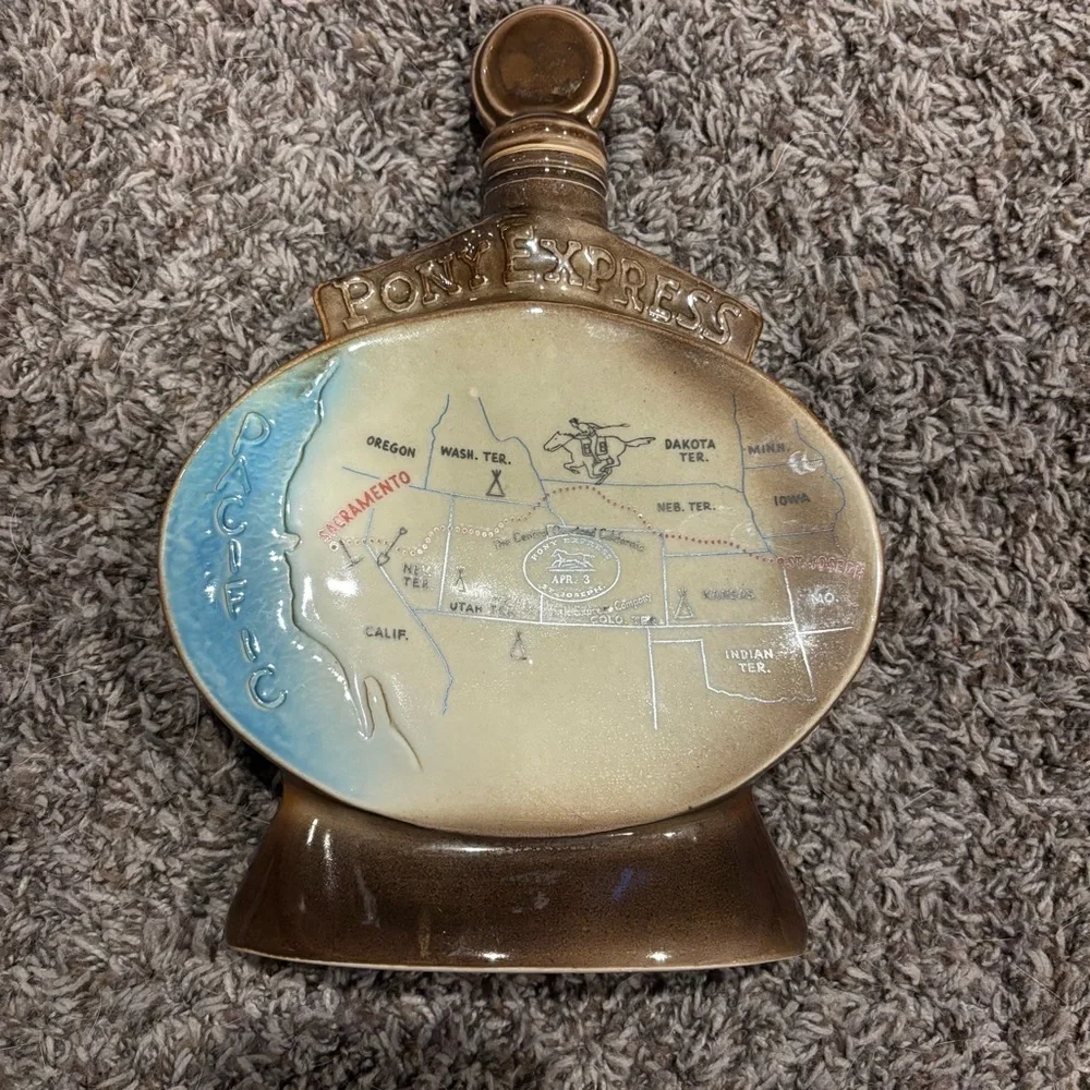 Vintage Pony Express Whiskey Decanter